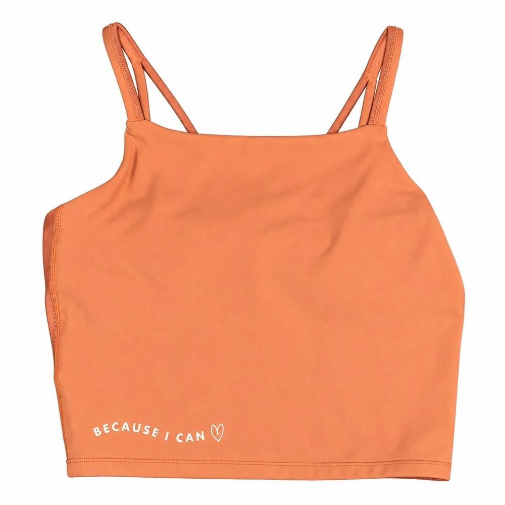 athleta girl x simone biles cropped Tank Top bralette workout top L/12 orange